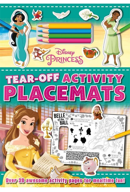 Disney Princess - Tear Off Activity Placemats - Bell - Jasmine - Tiana 
