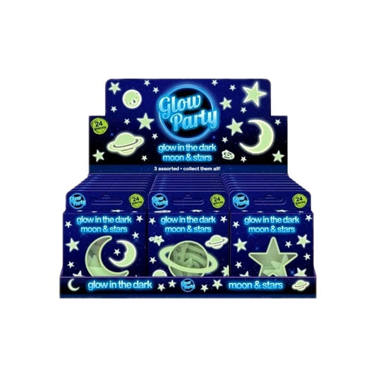 Starry Starry Night Glow In The Dark Wall & Ceiling Stickers - 24 Piece Set
