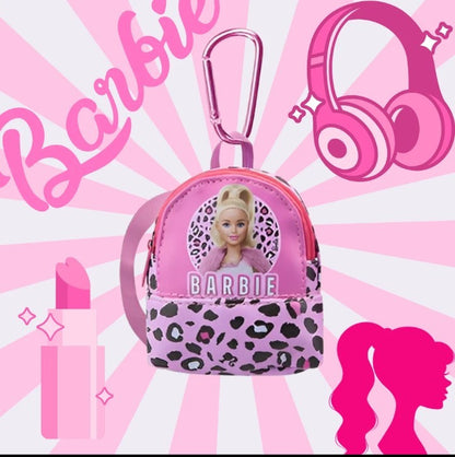 Barbie Micro Backpack – 10cm Mini Bag with Carabiner Clip – Barbie Leopard Print