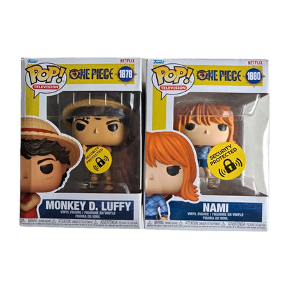 Netflix One Piece Monkey D. Luffy #1878 & Nami #1880 Funko Pop! Set of 2