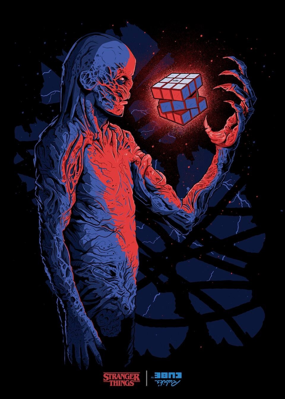 New Netflix' Stranger Things Rubiks Cube - Vines Retro 80s Toy - The Upside Down