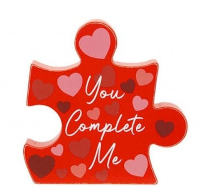 VALENTINE'S DAY LOVE DECAL PUZZLE PIECE DECORATION 10CM