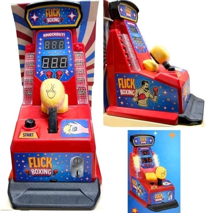 Games Hub Flick Boxing Mini Arcade Game Tabletop Punch Machine Electron