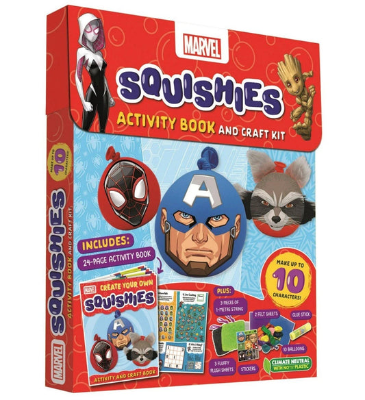 Marvel Squishes Craft Box Activity Book & DIY Craft Kit – Make 10 Superheroes