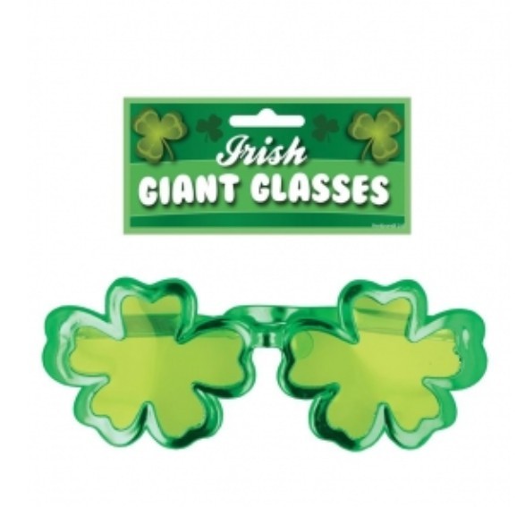 GIANT 28CM IRISH NOVELTY CLOVER GLASSES