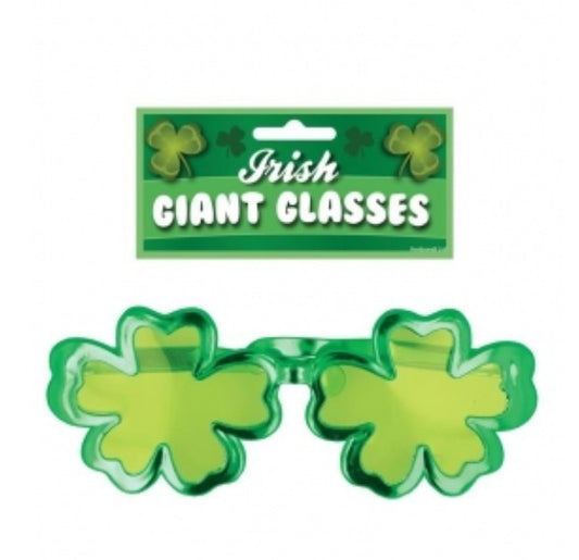 GIANT 28CM IRISH NOVELTY CLOVER GLASSES