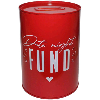Valentines Date Night Fund Money Tin - Savings Bank