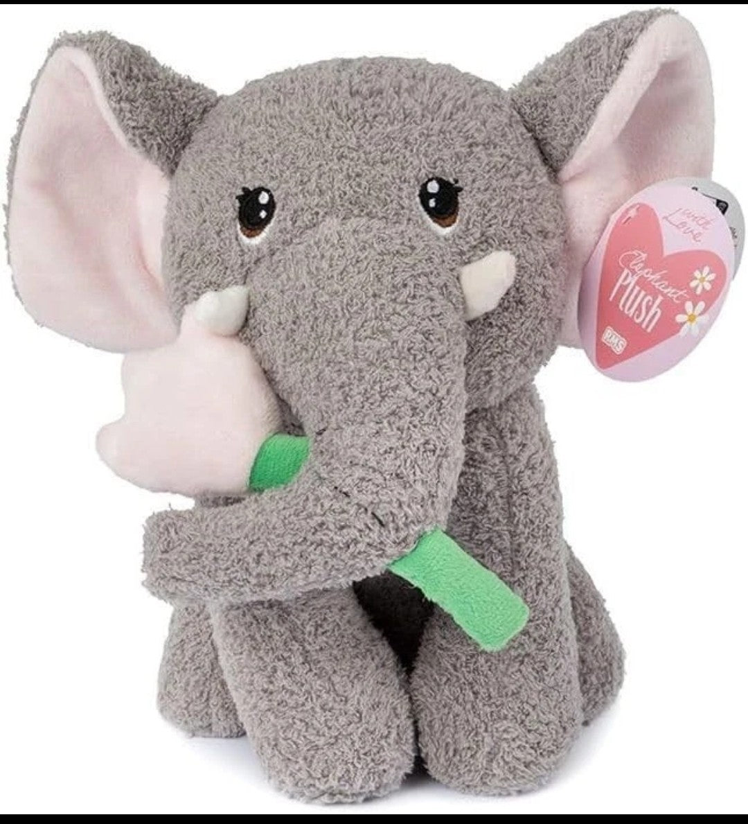 Tatty Elephant With Spring Flower Plush Soft 25cm Cuddly Toy Easter Gift