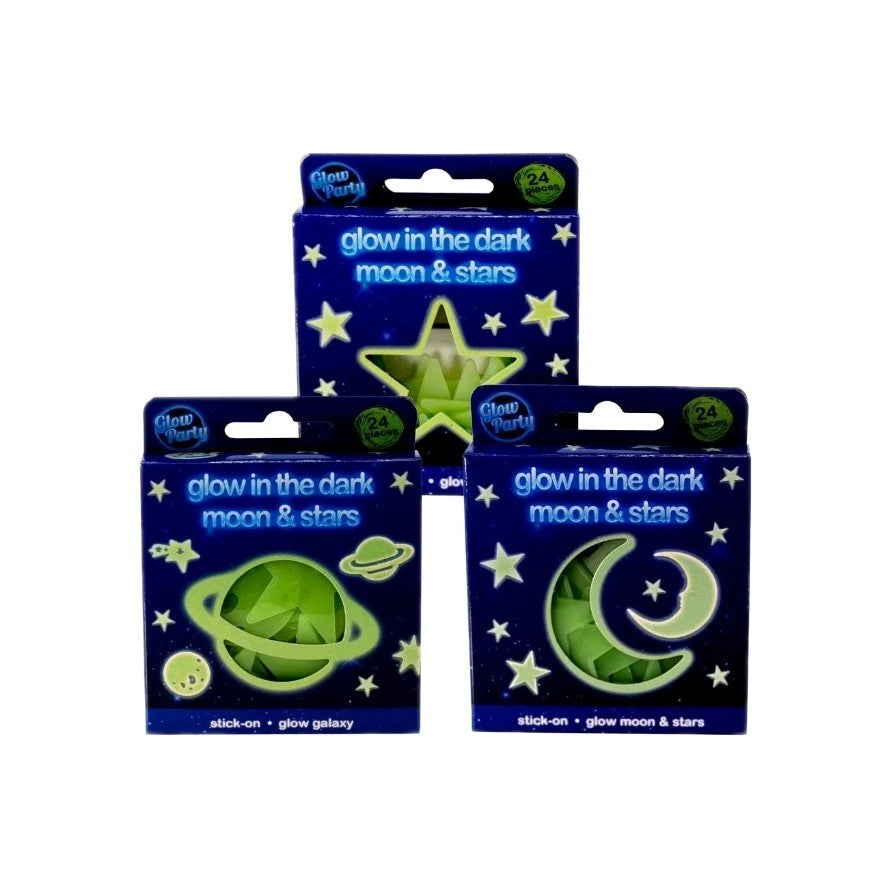 Starry Starry Night Glow In The Dark Wall & Ceiling Stickers - 24 Piece Set