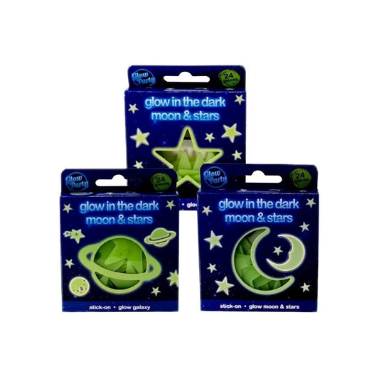 Starry Starry Night Glow In The Dark Wall & Ceiling Stickers - 24 Piece Set