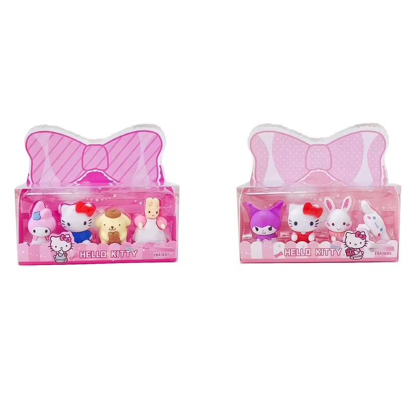 X1 Sanrio Hello Kitty & Friends 3D Character Eraser Gift Set - 4-Piece Pack