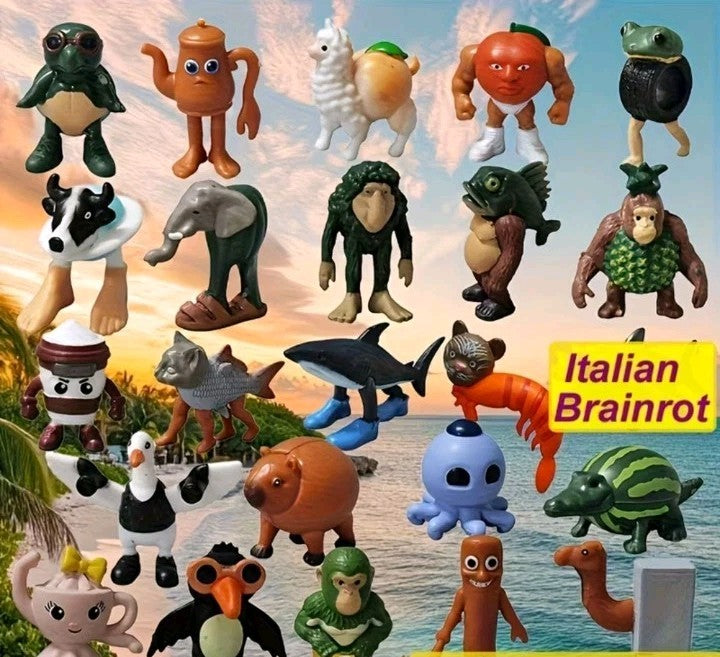 X5 Italian Brainrot Mini Figures - Brain Rot Figure Collection - New