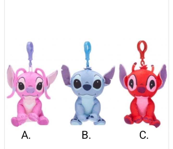 Disney Stitch  4.5” Bag Clip - Key Ring - Bag Charm