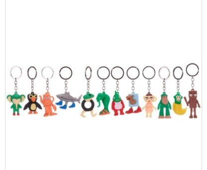 Complete Full Set Of 12 Italian Brainrot 3D Keyrings - Stocking Fillers