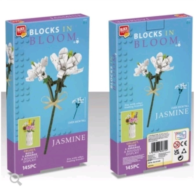 Blocks in Bloom Jasmine Flower Build Kit -  Building Blocks DIY Make Block Tech