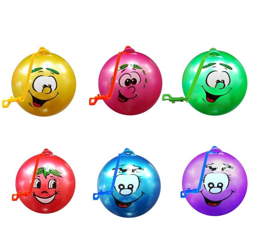 Inflatable 10" Sented Fruit Smilly Ball With Key Chain