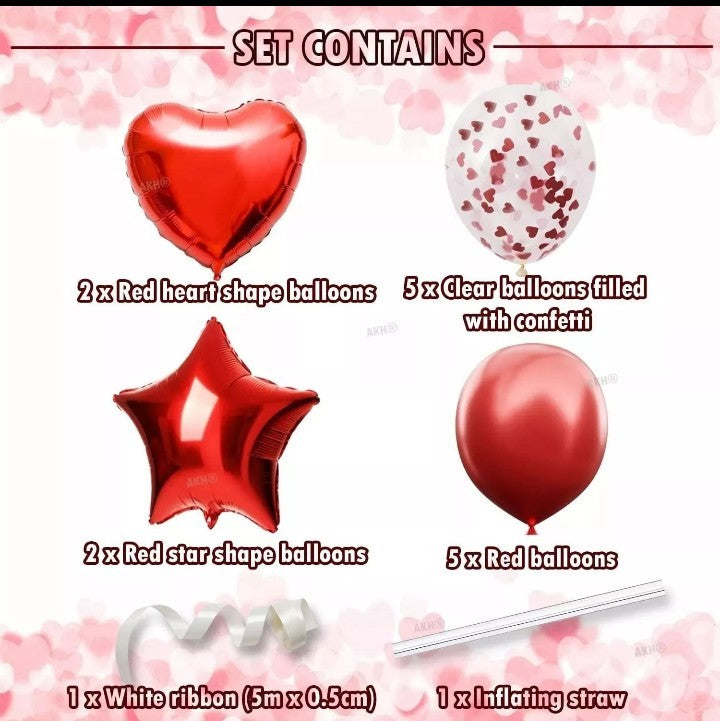 VALENTINES DAY BALLOON DISPLAY PACK - VALENTINES DECORATIONS 