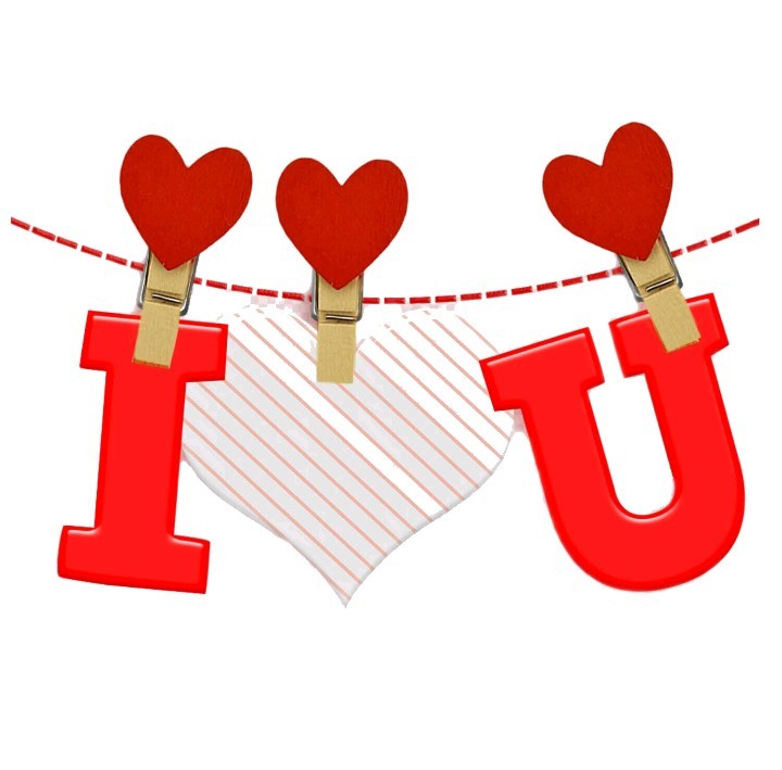 VALENTINES DAY WOODEN HEART PEGS12 PACK