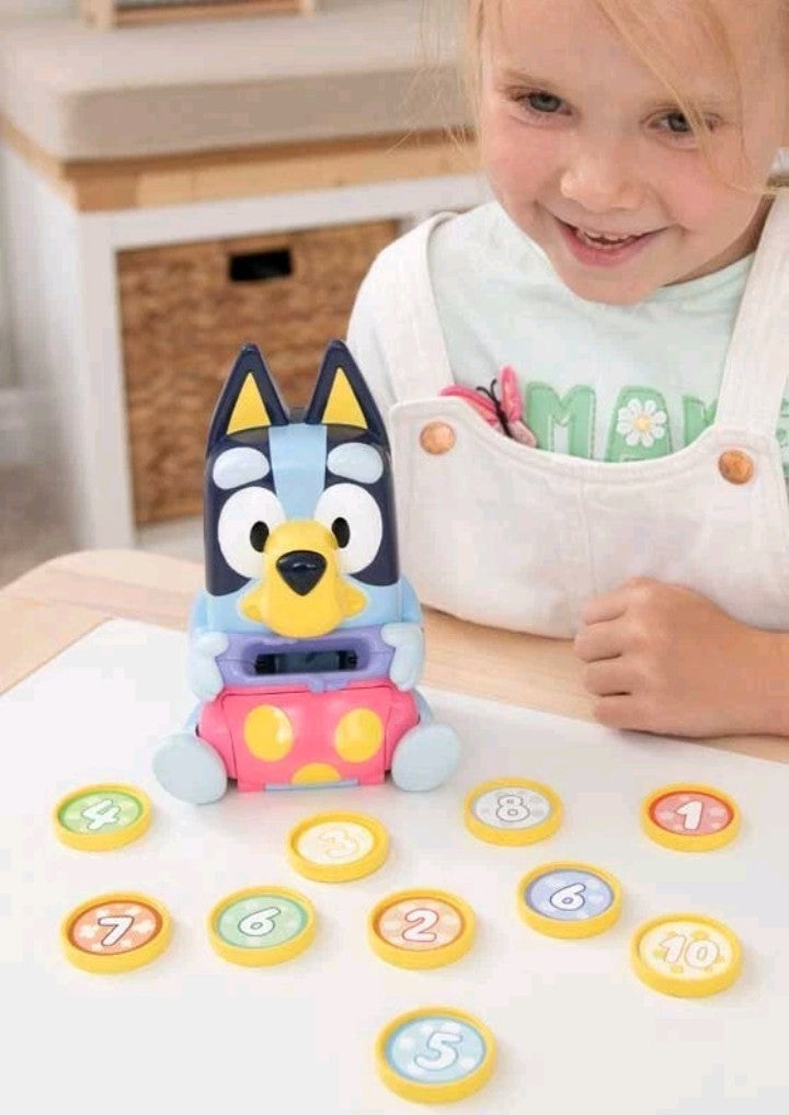 SAVE WITH BLUEY MONEY BOX  TOY - Number Game - Counting Game
