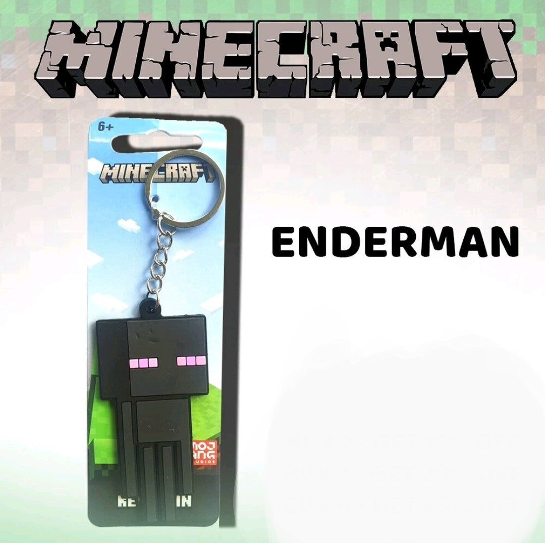 Official Licensed Minecraft 2D Soft PVC Keyrings (Full Set)