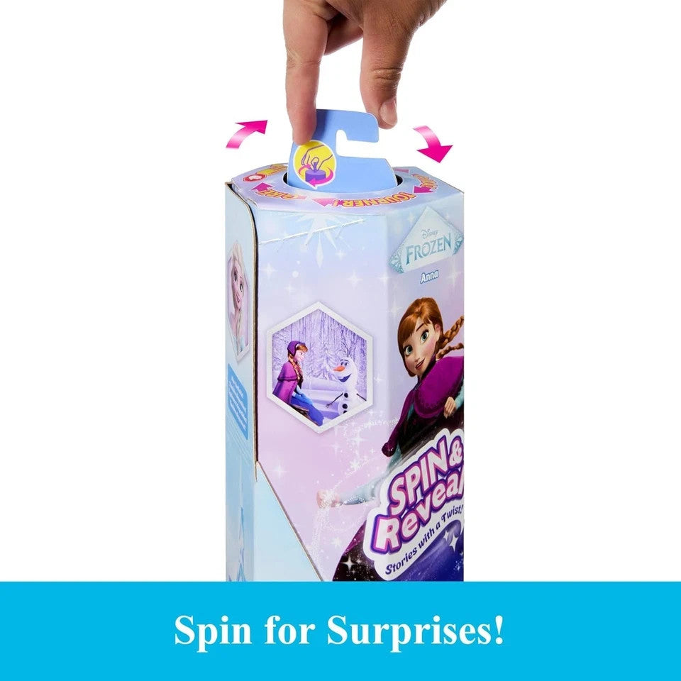 Disney Frozen Anna Fashion Doll Set, Spin & Reveal with 11 Surprises Incl