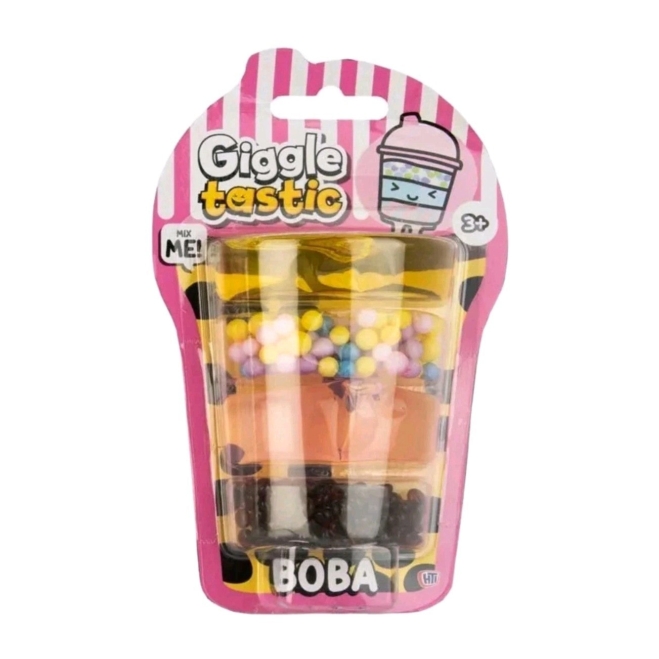 Giggle Tastic Boba Slime - Cute Bubble Tea Inspired Sensory Toy with Beads