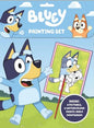Bluey Painting Activity Set – 6 Colour Paints, Paint Brush, 8 Picture Sheets