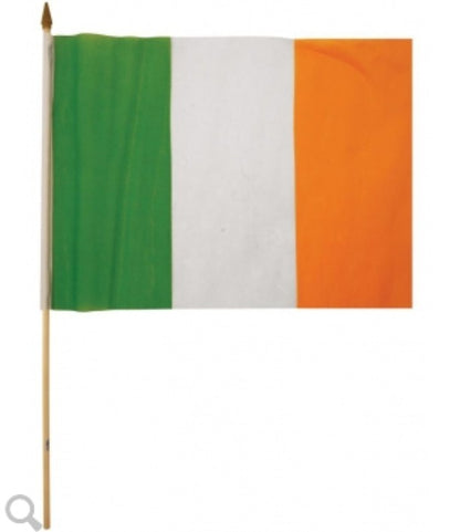X5 IRELAND HAND FLAG (45CM X 30CM) WITH WOODEN STICK