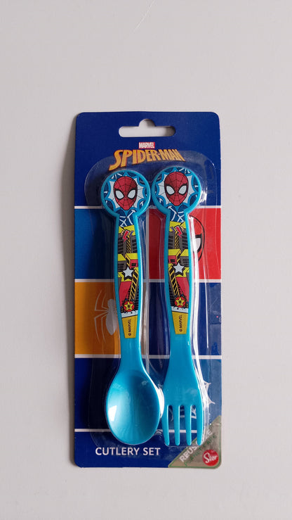 Children's Character Cutlery Sets, Spider Man - Stitch - Bluey - Pepper Pig